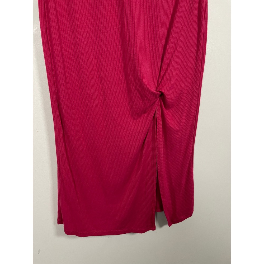 Intimately Free People Ribbed Twist Midi Skirt In Raspberry Size Medium - Picture 3 of 7